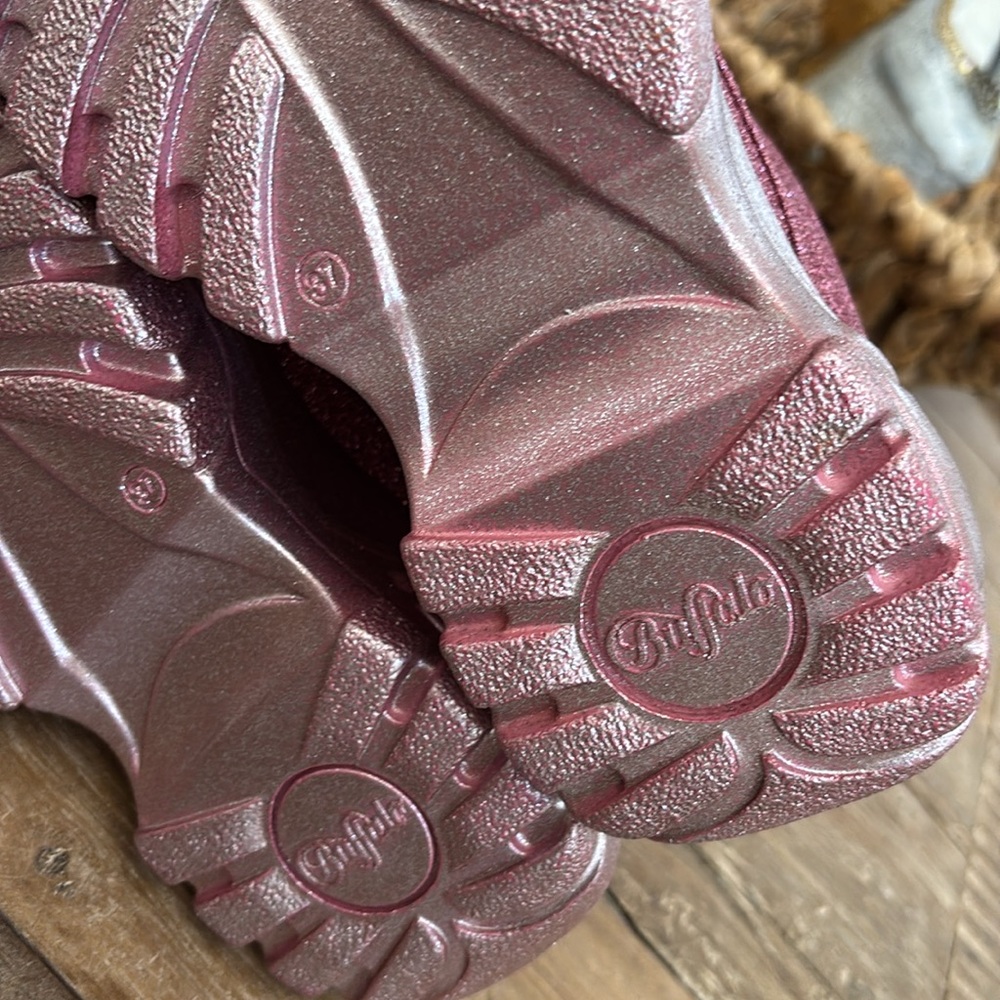 Buffalo LONDON Pink Sparkle Platforms -Never Worn - Picture 7 of 13